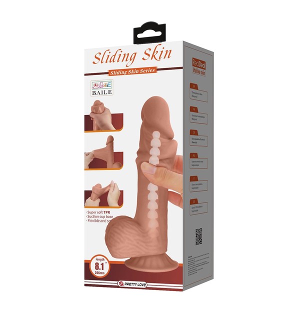 DILDO SLIDING SKIN 8,1”