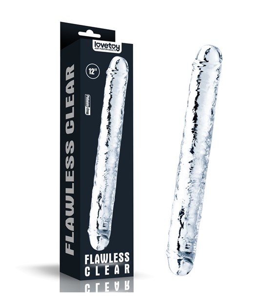 FLAWLESS CLEAR DOUBLE DILDO 12''