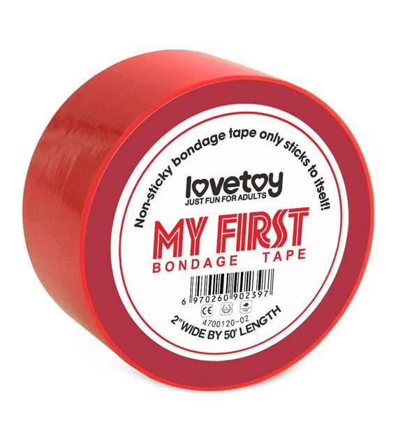 MY FIRST NON STICKY BONDAGE TAPE RED