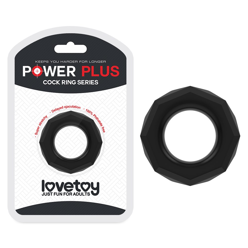 PIERŚCIEŃ POWER PLUS COCKRING CZARNY