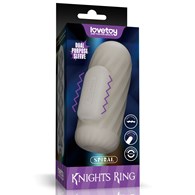 MASTURBATOR KNIGHTS RING VIBRATING DUAL PURPOSE SLEEVE-SPIRAL