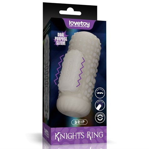 KNIGHTS RING VIBRATING DUAL PURPOSE SLEEVE-DRIP