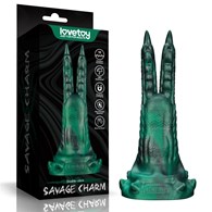 WIBRATOR SAVAGE CHARM DOUBLE-CLAW VIBRATING SILICONE DILDO