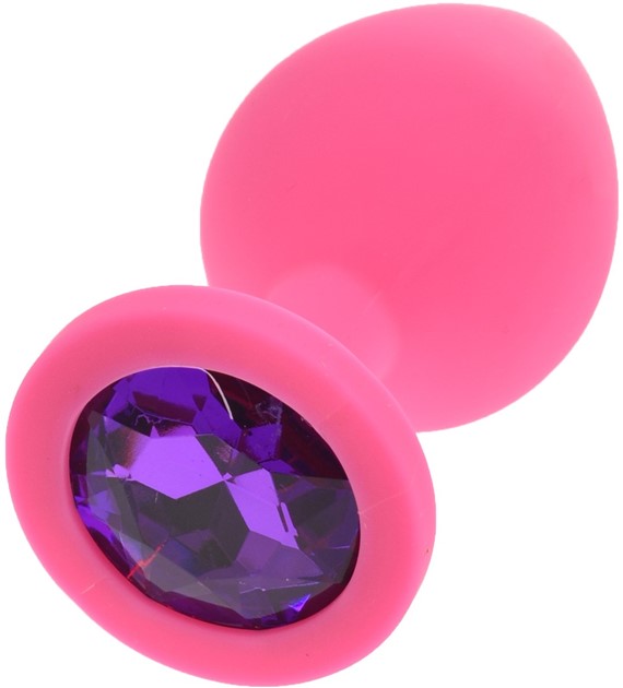 ANAL SILICONE BUTTPLUG MEDIUM PINK/PURPLE GUILTY TOYS