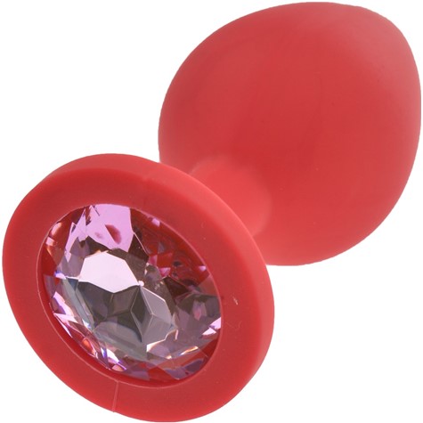 BUTTPLUG MEDIUM RED/BRIGHT PINK GUILTY TOYS
