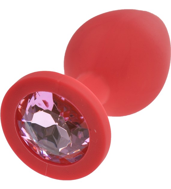 BUTTPLUG MEDIUM RED/BRIGHT PINK GUILTY TOYS