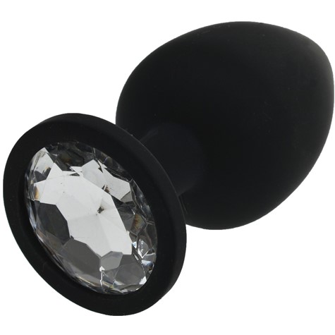 BUTTPLUG LARGE BLACK/CLEAR GUILTY TOYS