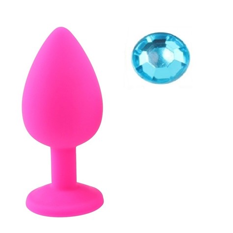 BUTTPLUG LARGE PINK/BRIGHT BLUE GUILTY TOYS
