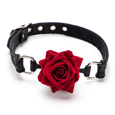 KNEBEL RED ROSE SILICON BALL GAG