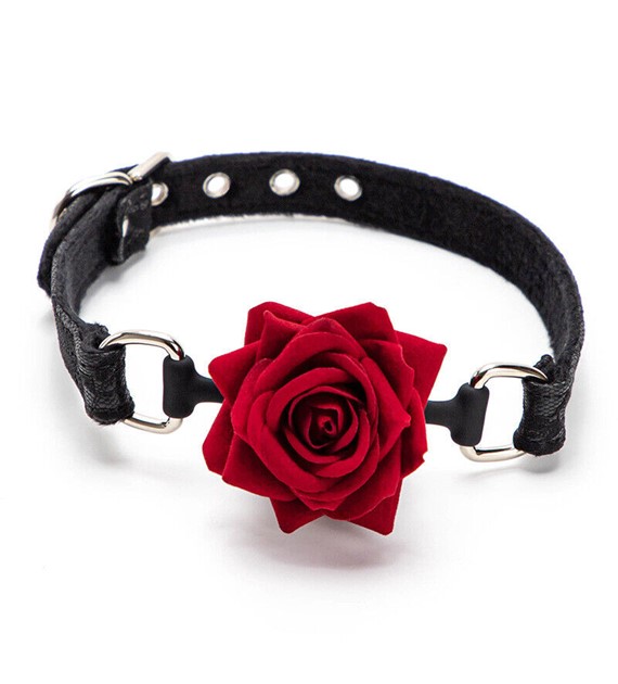 KNEBEL RED ROSE SILICON BALL GAG
