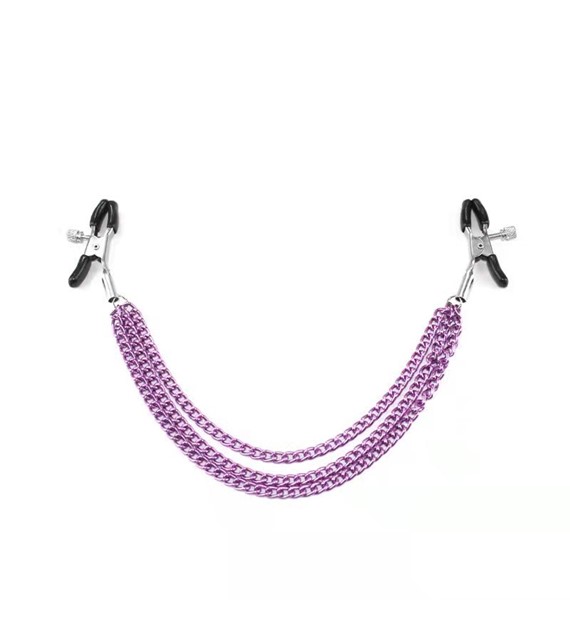 NIPPLE CLAMPS WITH PINK CHAINS SIGRID MOKKO TOYS