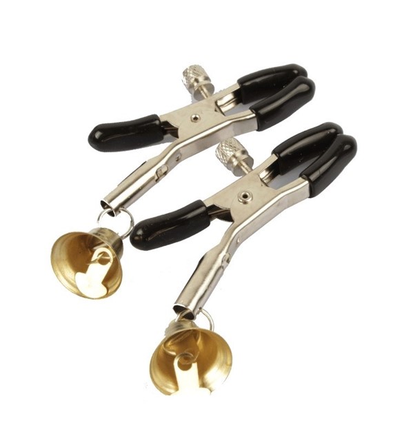 NIPPLE CLAMPS WITH GOLD BELL MOKKO TOYS 
