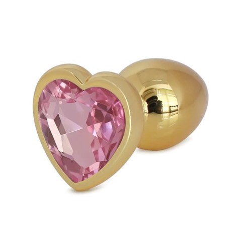DOP ANAL HEARTY BUTTPLUG LARGE GOLD/LIGHT PINK PASSION LABS