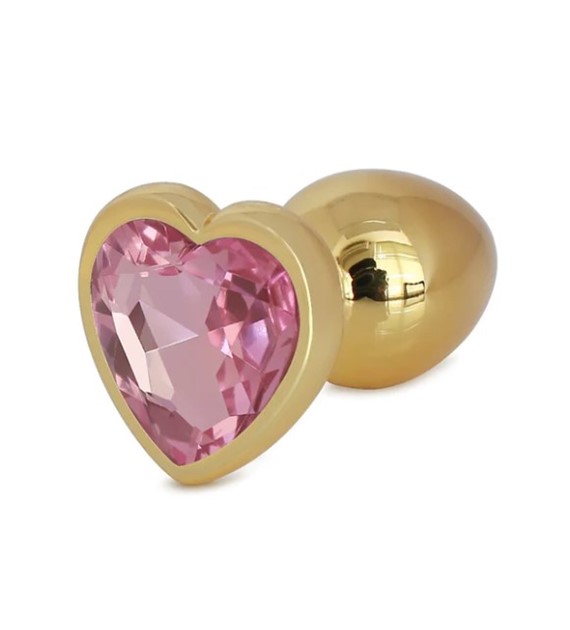 DOP ANAL HEARTY BUTTPLUG LARGE GOLD/LIGHT PINK PASSION LABS