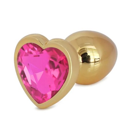 DOP ANAL HEARTY BUTTPLUG LARGE GOLD/PINK PASSION LABS