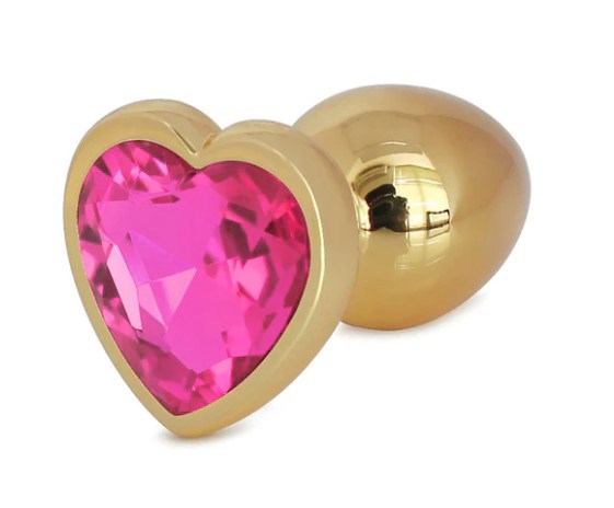 DOP ANAL HEARTY BUTTPLUG LARGE GOLD/PINK PASSION LABS