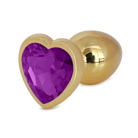 DOP ANAL HEARTY BUTTPLUG LARGE GOLD/PURPLE PASSION LABS