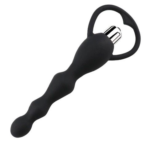 ANAL BALLS WITH BLACK VIBRATOR BULLET 17 CM PASSION LABS