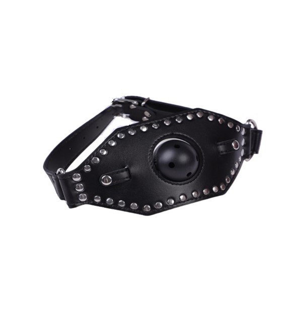 BALLGAG WITH MOUTH MASK BLACK PASSION LABS
