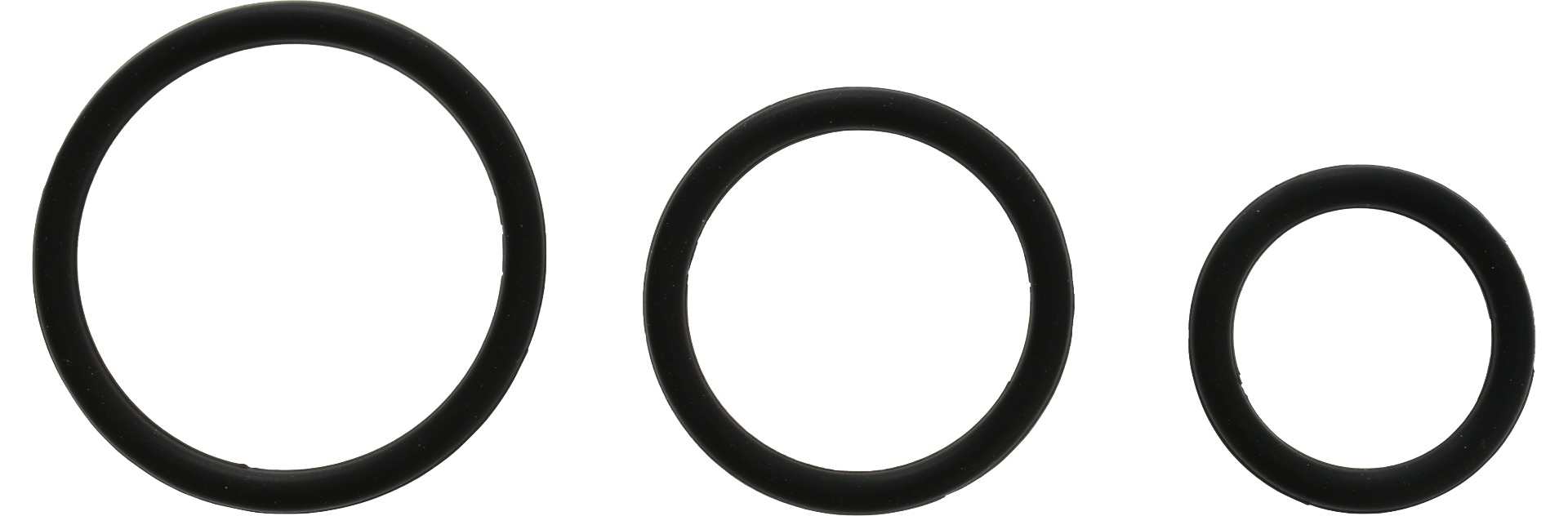 SET OF 3 ERECTION RINGS SILICONE BLACK PASSION LABS