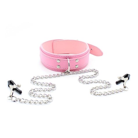 NIPPLE CLAMP COLLAR PINK PASSION LABS