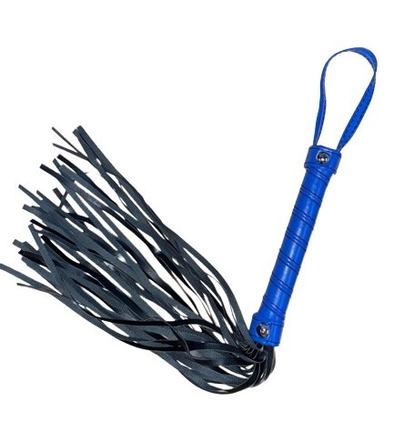 FETISH GAME WHIP BLACK/BLUE 41 CM