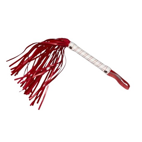 HOT PASSION WHIP RED/ALB 40 CM FETISH LOVE