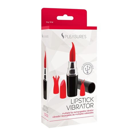 WIBRATOR LIPSTICK VIBRATOR - BLACK/RED