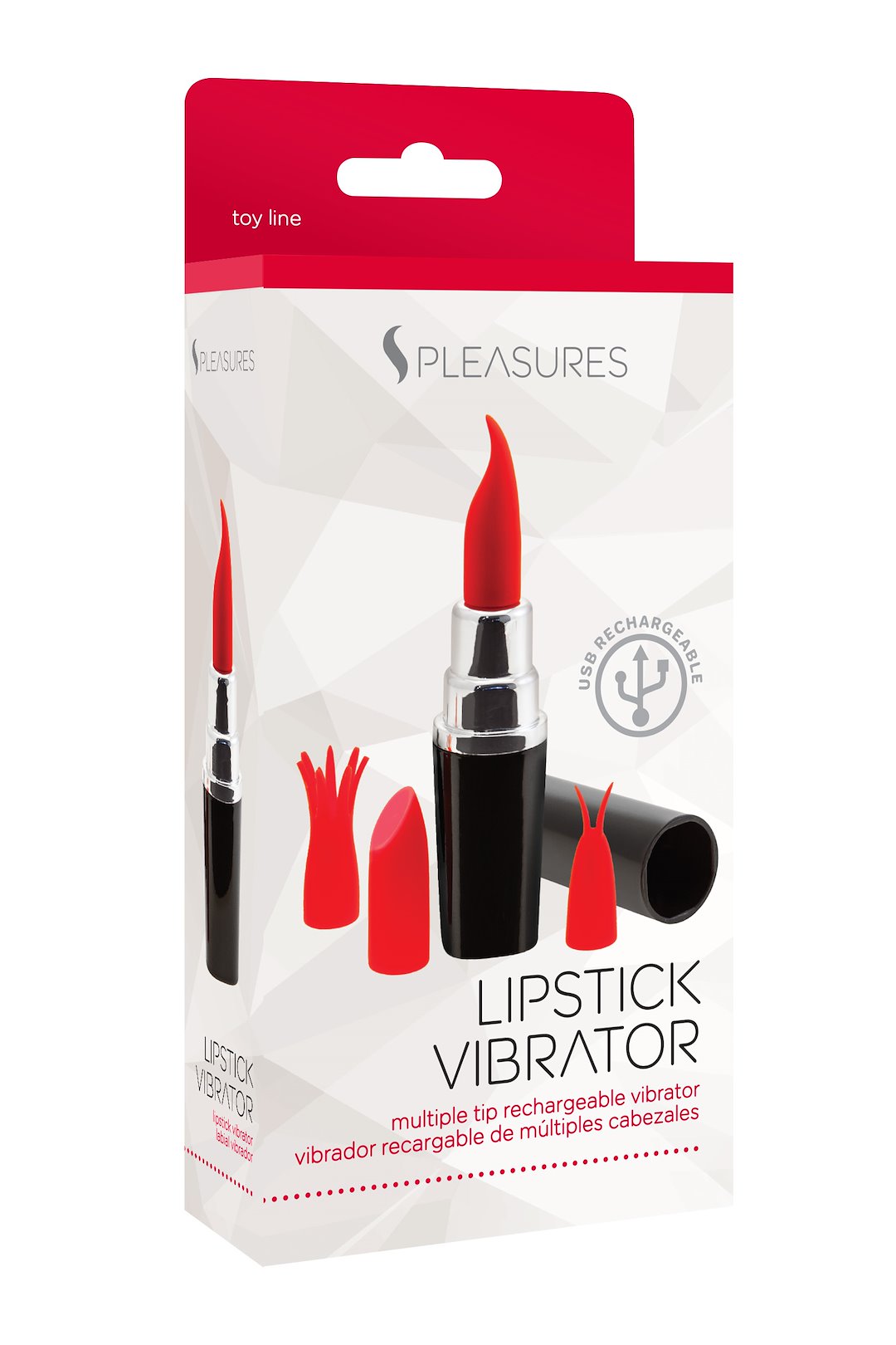 LIPSTICK VIBRATOR - BLACK/RED