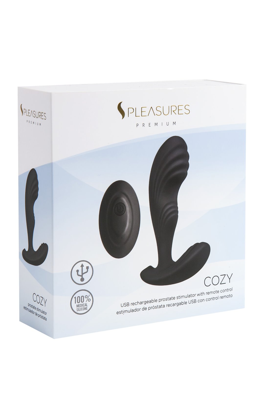 MASAŻER PROSTATY COZY PROSTATE VIBE W/REMOTE  - BLACK