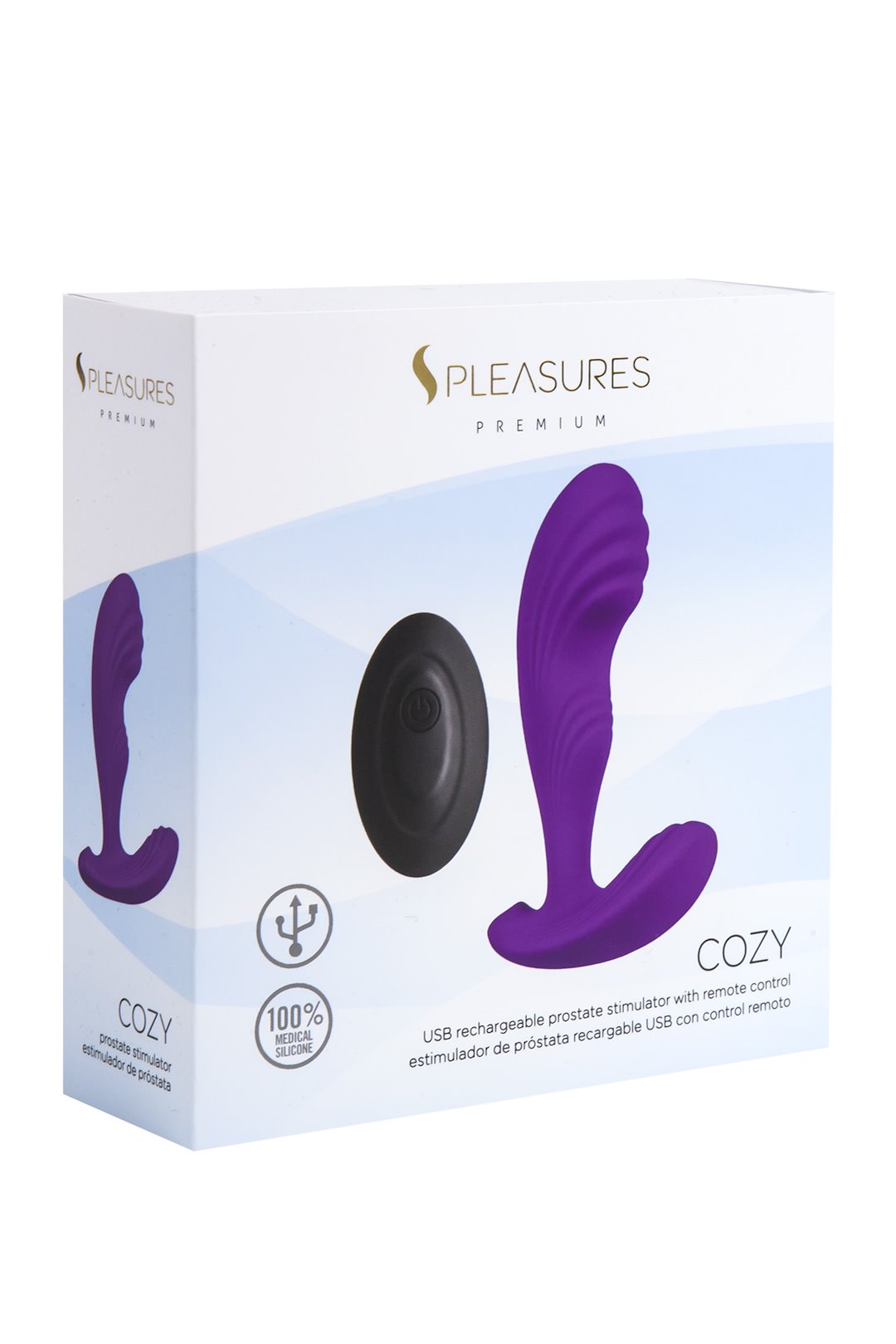 MASAŻER PROSTATY COZY PROSTATE VIBE W/REMOTE  - PURPLE