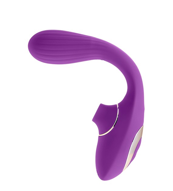 VIBRATOR DUAL SUCTION PURPLE