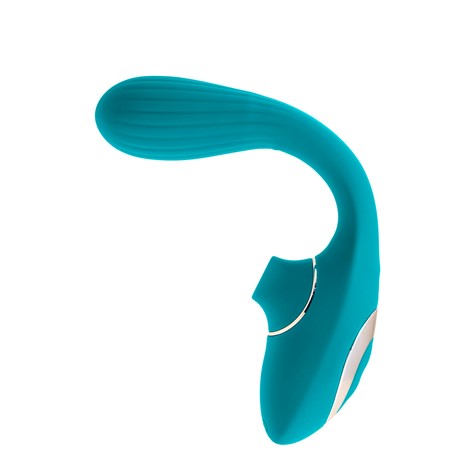 VIBRATOR DUAL SUCTION TURQUOISE