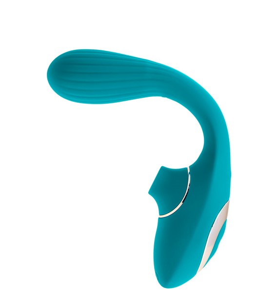 VIBRATOR DUAL SUCTION TURQUOISE