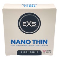 CONDOMS 3 PCS EXS NANO THIN