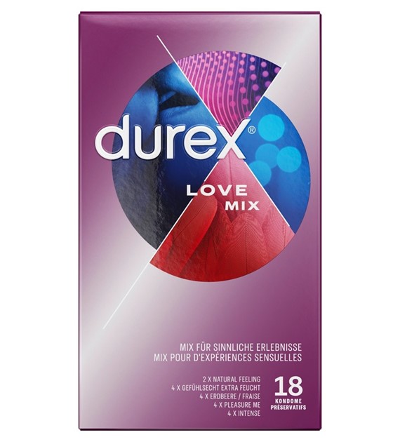 PREZERWATYWY DUREX LOVE MIX PACK 18 SET