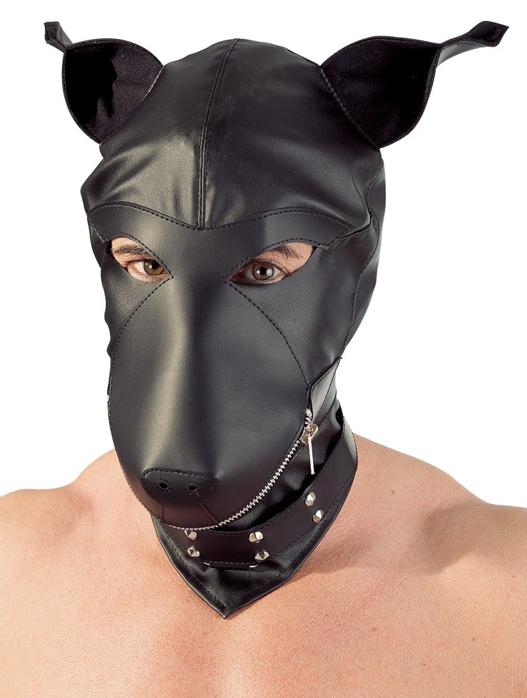 MASKA PSA IMITATION LEATHER DOG MASK