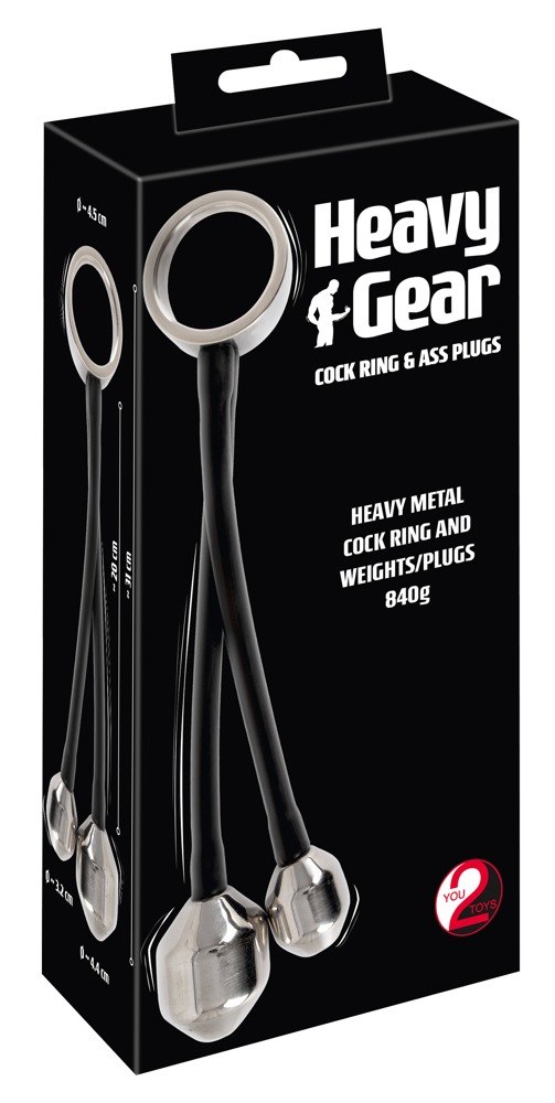 HEAVY GEAR COCK RING & ASS PLUGS