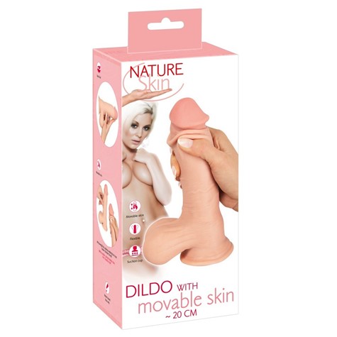 DILDO WITH MOVABLE SKIN