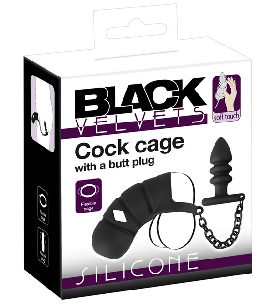 COCK CAGE WITH BUTT PLUG