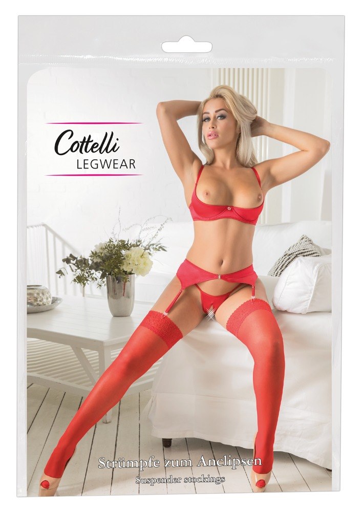 POŃCZOCHY STOCKINGS RED 4