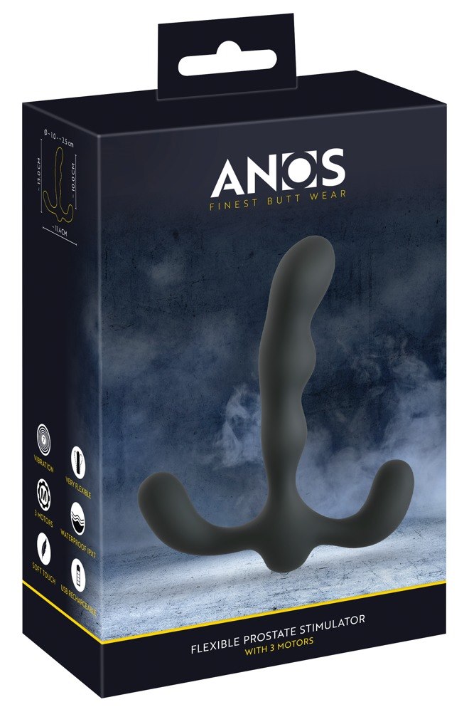 FLEXIBLE PROSTATE STIMULATOR WITH 3 MOTORS