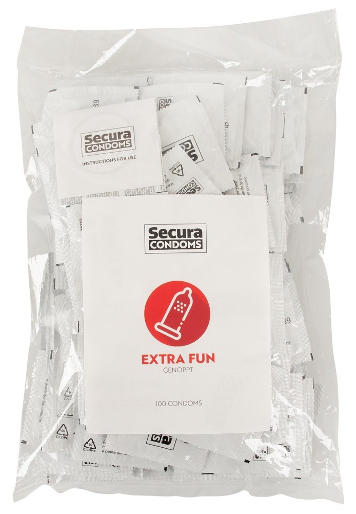 SECURA EXTRA FUN 100PCS BAG