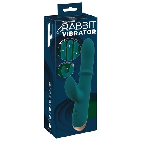 THUMPING RABBIT VIBRATOR WITH MOVING RING