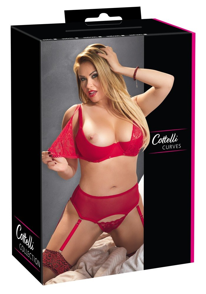 ZESTAW BRA SET RED 95D/2XL