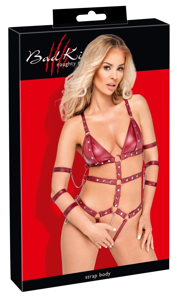 BAD KITTY STRAP BODY RED S