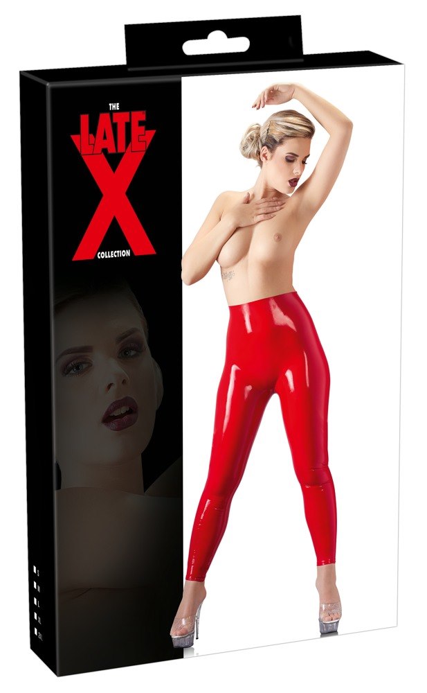 BIELIZNA BDSM LATEX LEGGINGS RED S