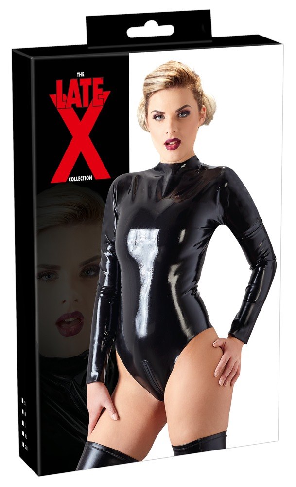 LINGERIE BDSM LATEX BODY BLACK M