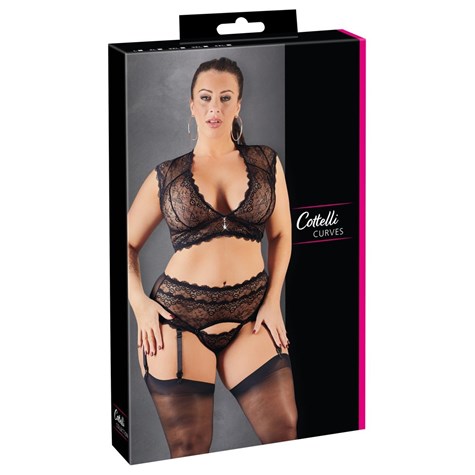 LACE SET BLACK L