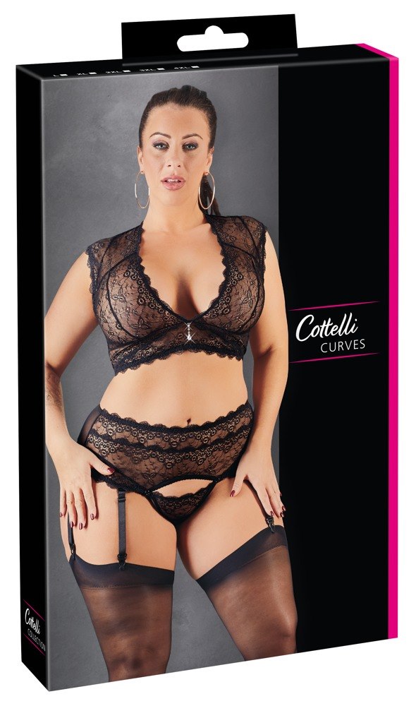 ZESTAW LACE SET BLACK 3XL